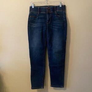 Apt. 9 Women’s Size 8 Dark Wash Ankle Jeans | Tummy Control Waistband